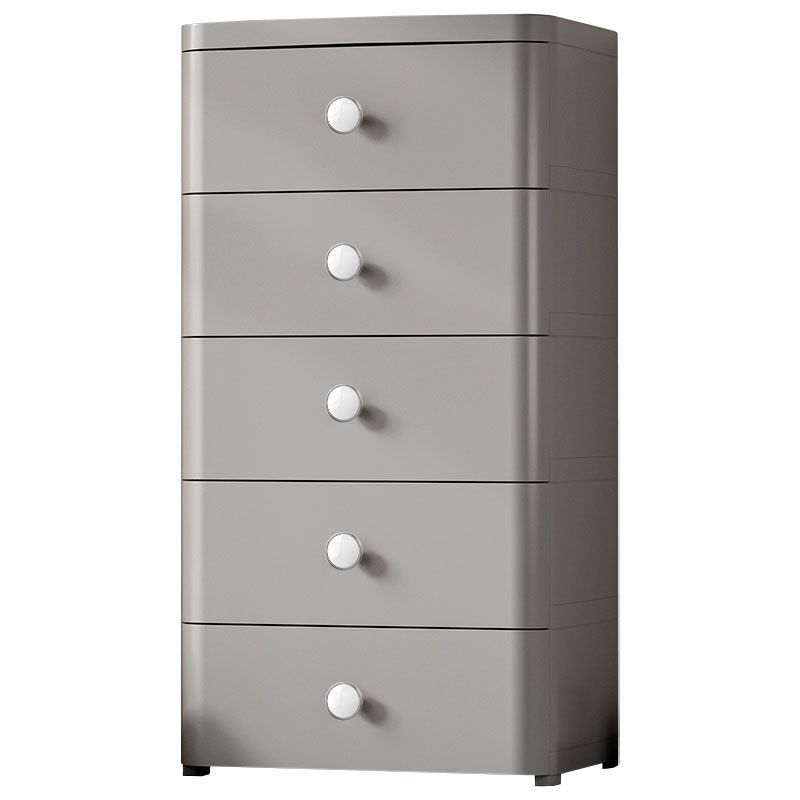 Contemporary Youth Armoire Plastic 5-drawer Bedroom Armoire for Home