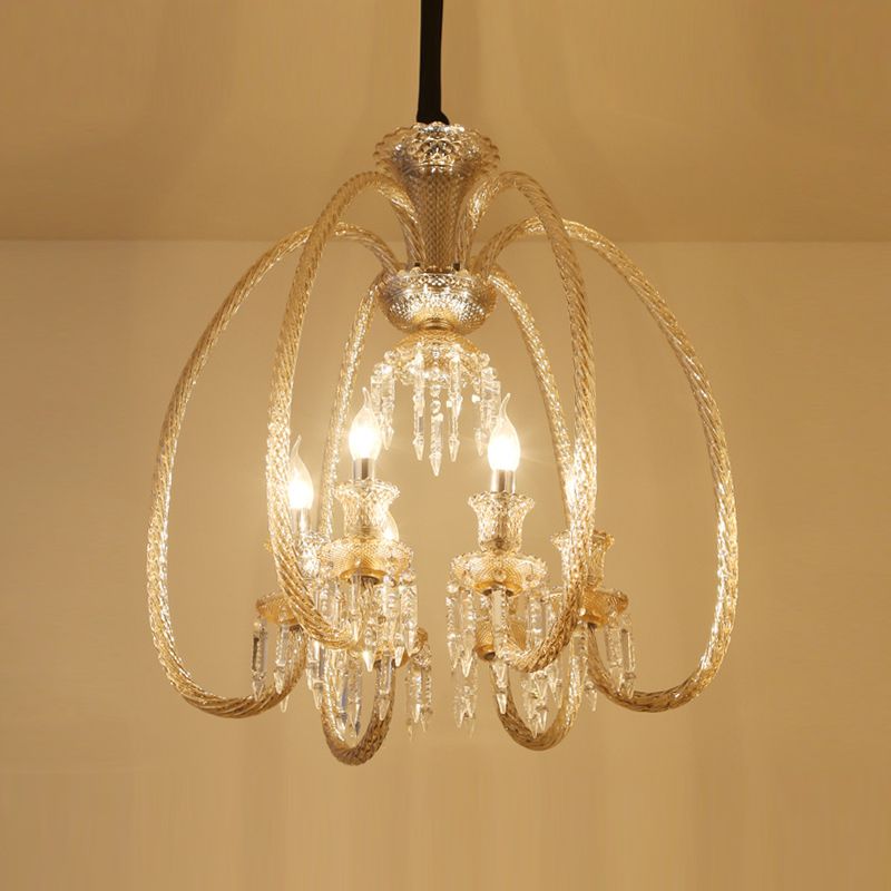 Lustre de style rustique luminaire luminaire cristal chandelier suspendu