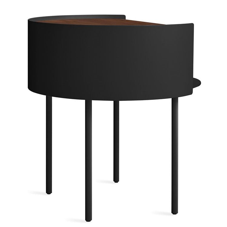 Iron Nightstand and Wood Nightstand Contemporary Bed Nightstand Open Storage