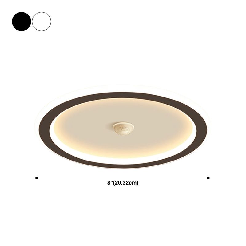 Modern Geometric Shape Ceiling Light Metal Flush Mount with Acrylic Shade for Living Room