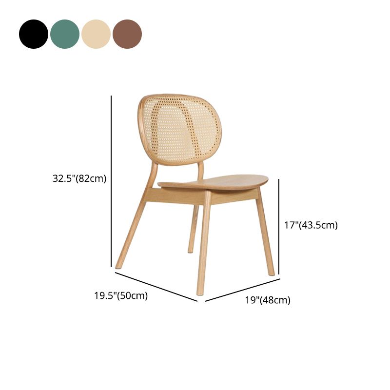 Modern Wood Dining Chair Open Back Dining Side Chair for Home Use