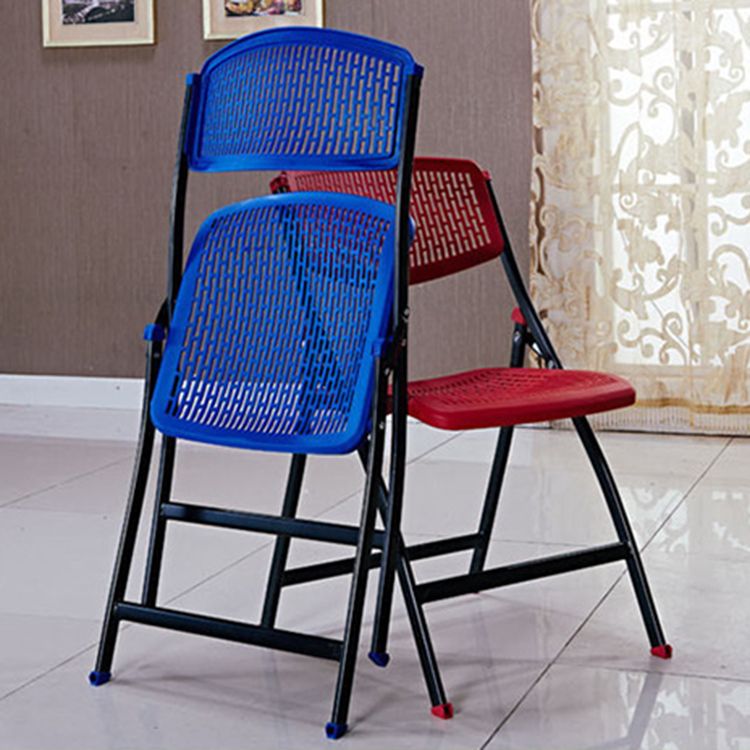 Metal Frame Conference Chair Modern Armless Plastic Folding Chair