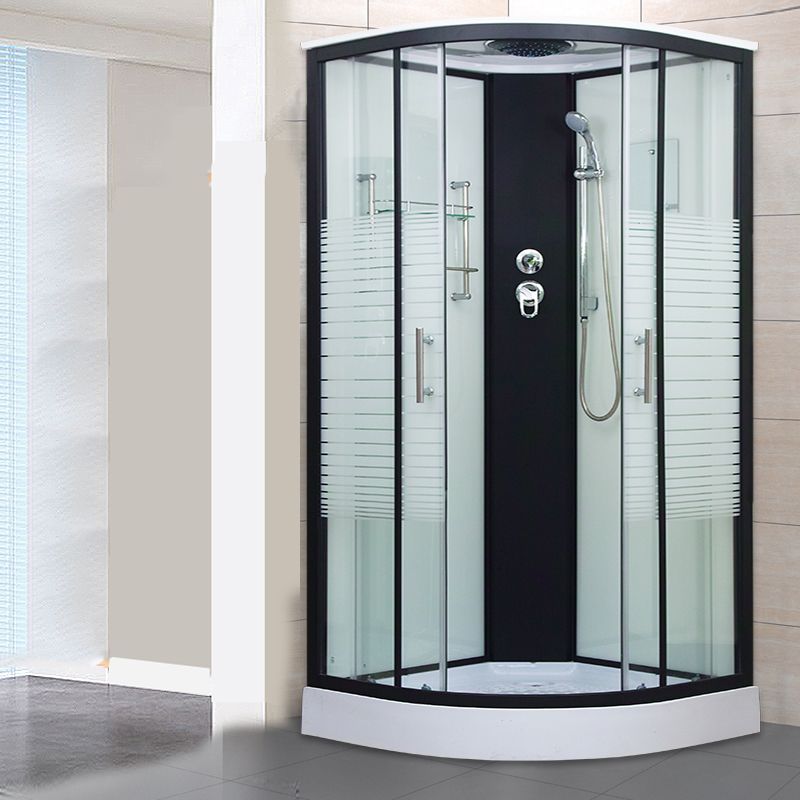 Clear Glass Double Sliding Shower Enclosure One Piece Framed Shower Enclosure