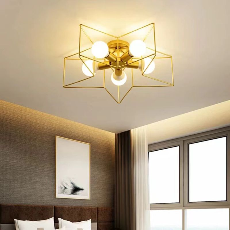 Star Shape Flush Mount Light Fixtures Modern Flush Mount Ceiling Light