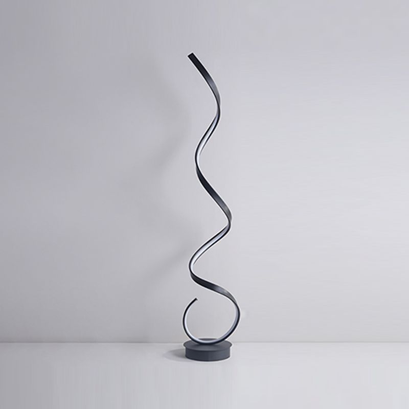 Modern Style Strip Shape Floor Light 1 Light Floor Standing Light with Silicone Shade