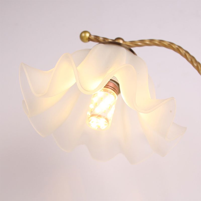 Moderner Stil Blumenform Tischlampe Glas 1 Lichttisch Licht