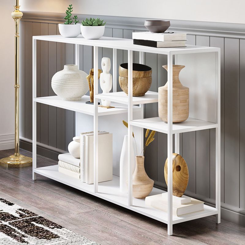 Contemporary Book Shelf Metal Open Back Shelf Bookcase for Study Room