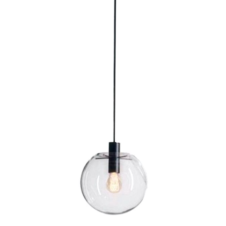 Cafe Ball Hanging Light One-Light Modern Simple Glass Glass Drop Drop Pendeur