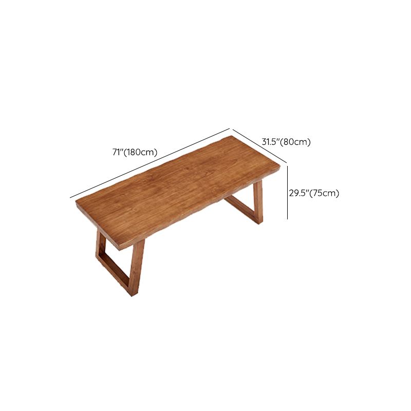 Solid Wood Rectangular Writing Desk Sled Base 29.53-inch Tall Office Desk