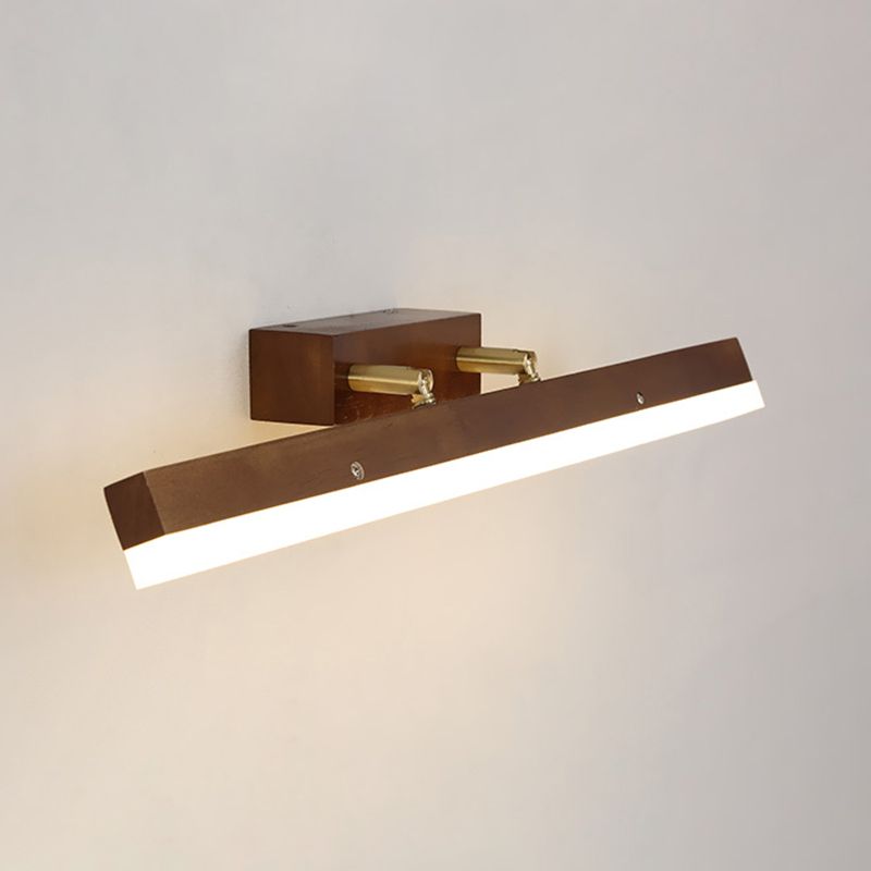 Mirror LED de madera Luz de pared ajustable moderna moderna luz de pared para baño de dormitorio