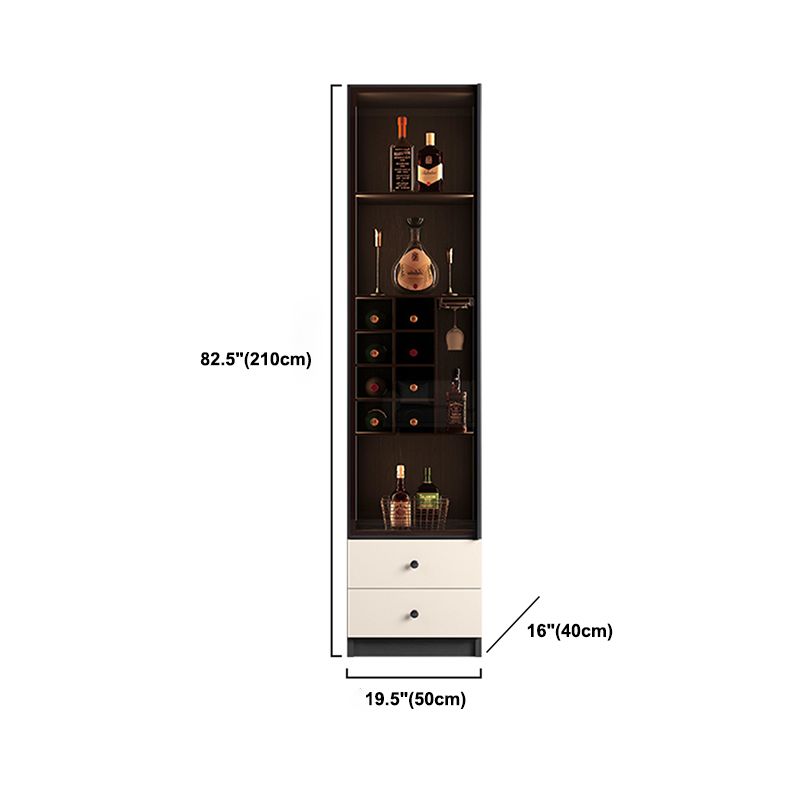 Modern Wood Display Cabinet Multi-shelf Buffet Cabinet with Doors for Dining Room