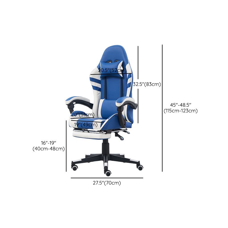 Modern Slide Office Chair Adjustable Seat Height Pillow Included Desk Chair with Wheels