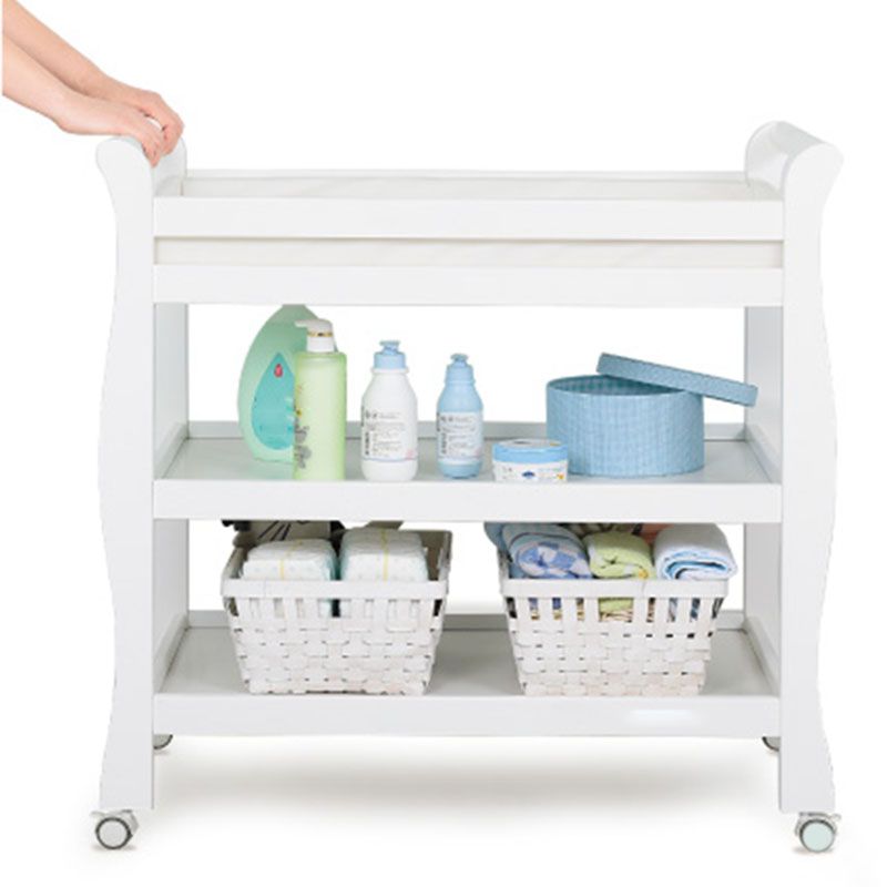 Modern Wooden Baby Changing Table Safety Rails Changing Table