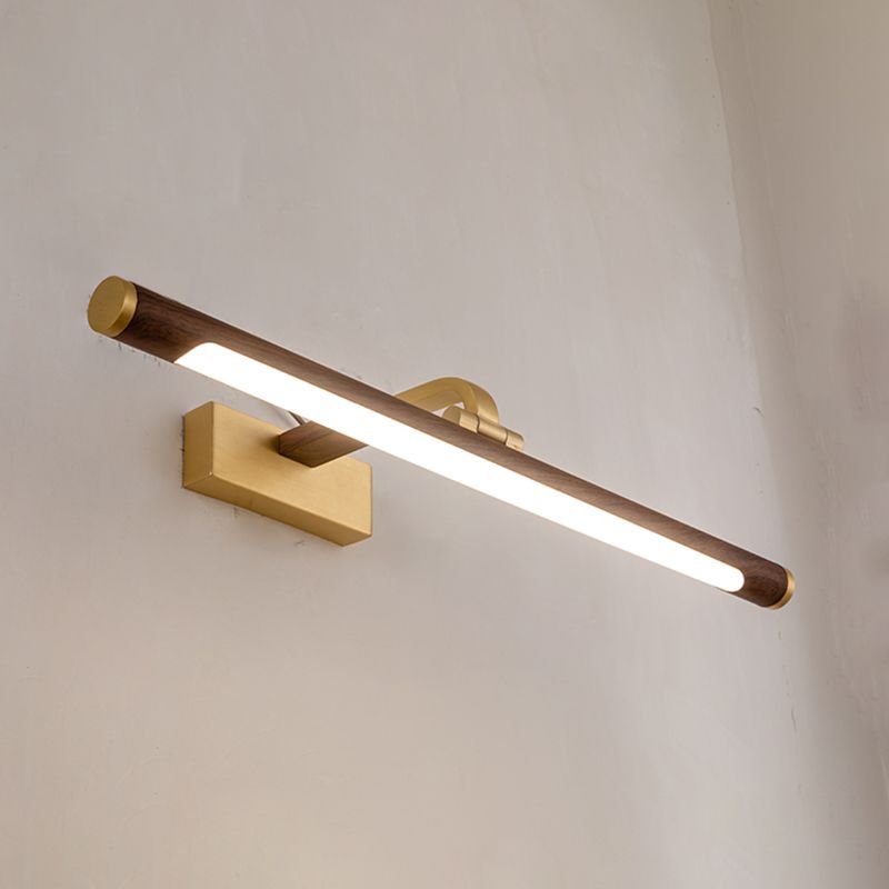 Contemporary Vanity Lights Wooden LED Wall Light Fixtures for Bathroom