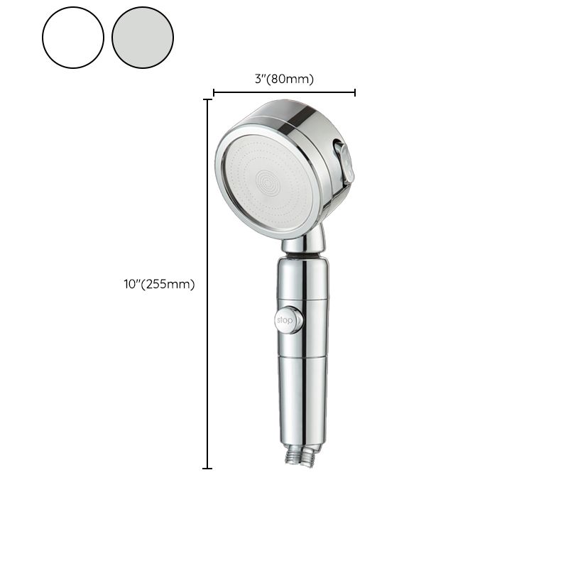 Contemporary 3 Sprays Showerhead Adjustable Spray Pattern Swivel Round Hand Shower