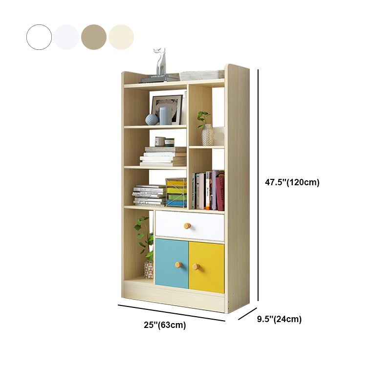 Modern Engineered Wood Bookshelf Standard Book Shelf for Home