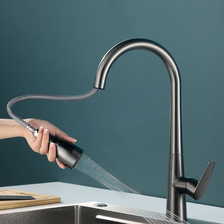 Pull Out Kitchen Faucet Single Handle 3 Function Faucet with Pull Out Sprayer