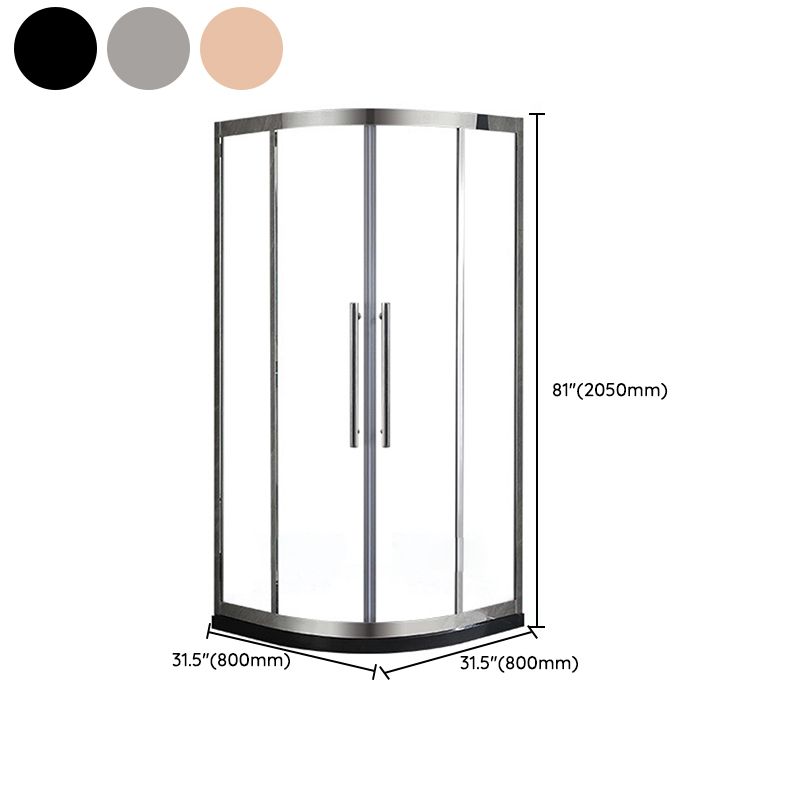 Stainless Steel Shower Stall Clear Tempered Glass Shower Stall