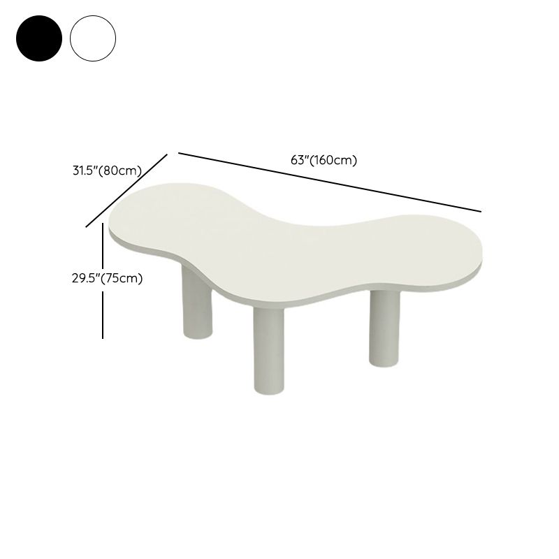 Special-Shaped Office Laptop Table White / Black Writing Desk for Office