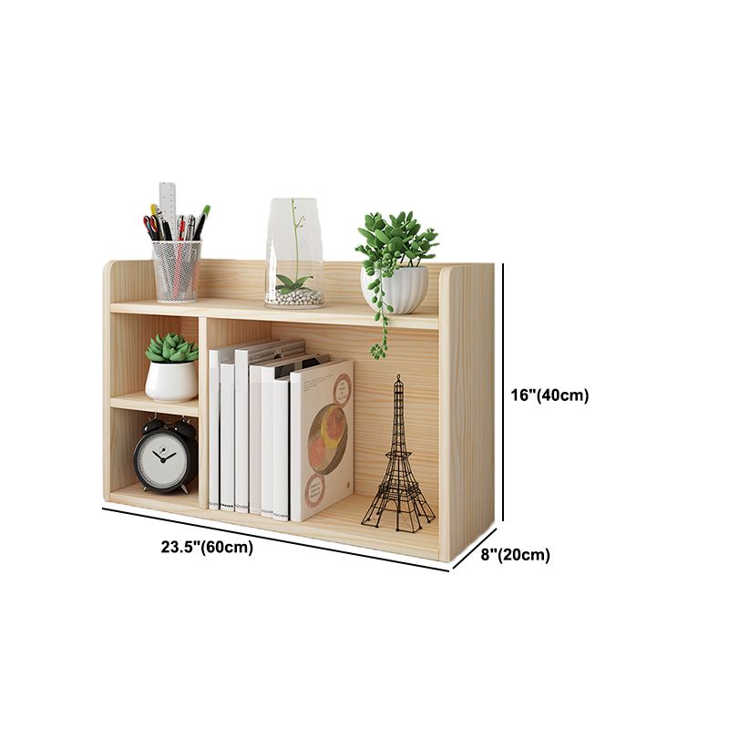 Modern Closed Back Wood Book Shelf Natural 8"W Home Bookcase