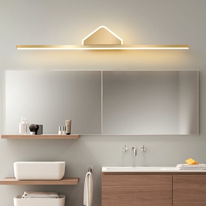 Acrílico LED LED LED LIGHT LIMINISMA Minimalismo Acabado dorado Iluminación de pared para baño