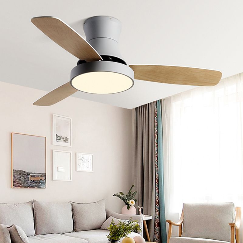 Contemporary Ceiling Fan Light Fixture Colorful LED Ceiling Lamp for Bedroom