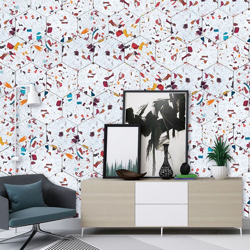 Self Sticking Confetti Wallpaper Panels PVC Novelty Wall Art for Kids Bedroom (10 Pcs)