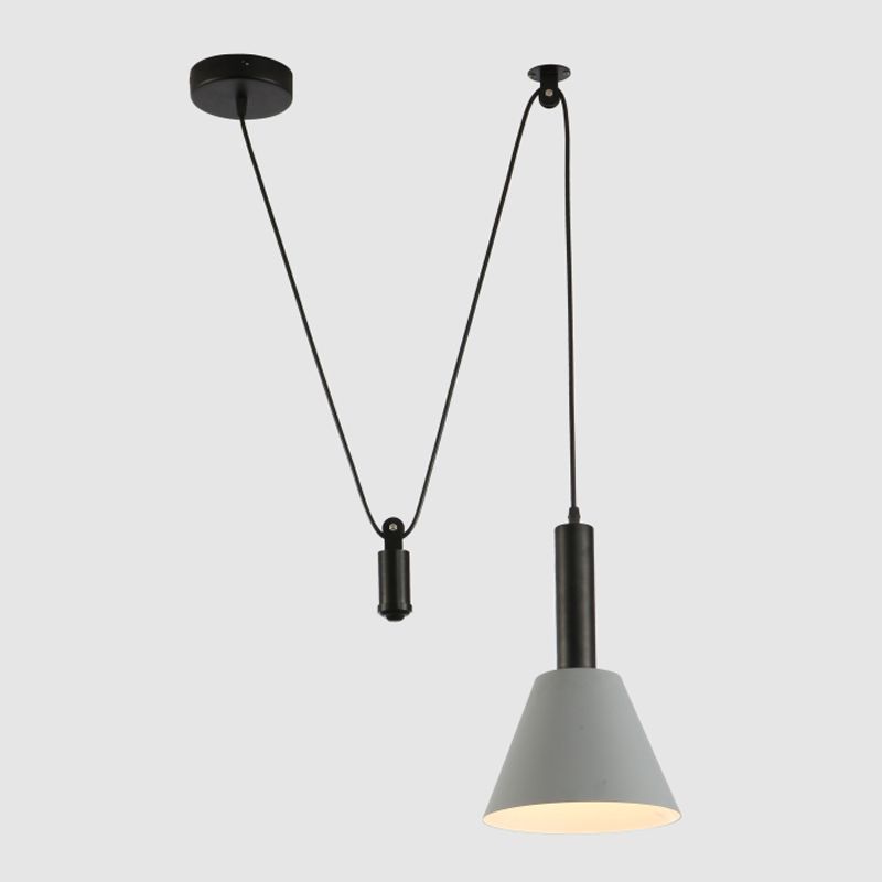 Macaron Pulley Pendant Lighting Fixture Dining Room Study Room Suspension Light