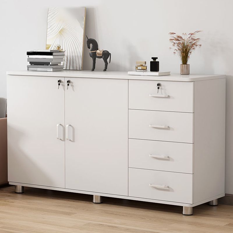 Contemporary Style Lateral Filing Cabinet Metal Filing Cabinet with Lock and Storage