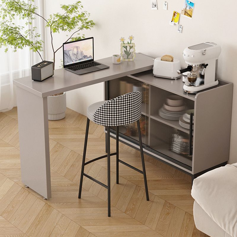 Modem & Contemporary Wood Rectangle Bar Stool Table for Living Room