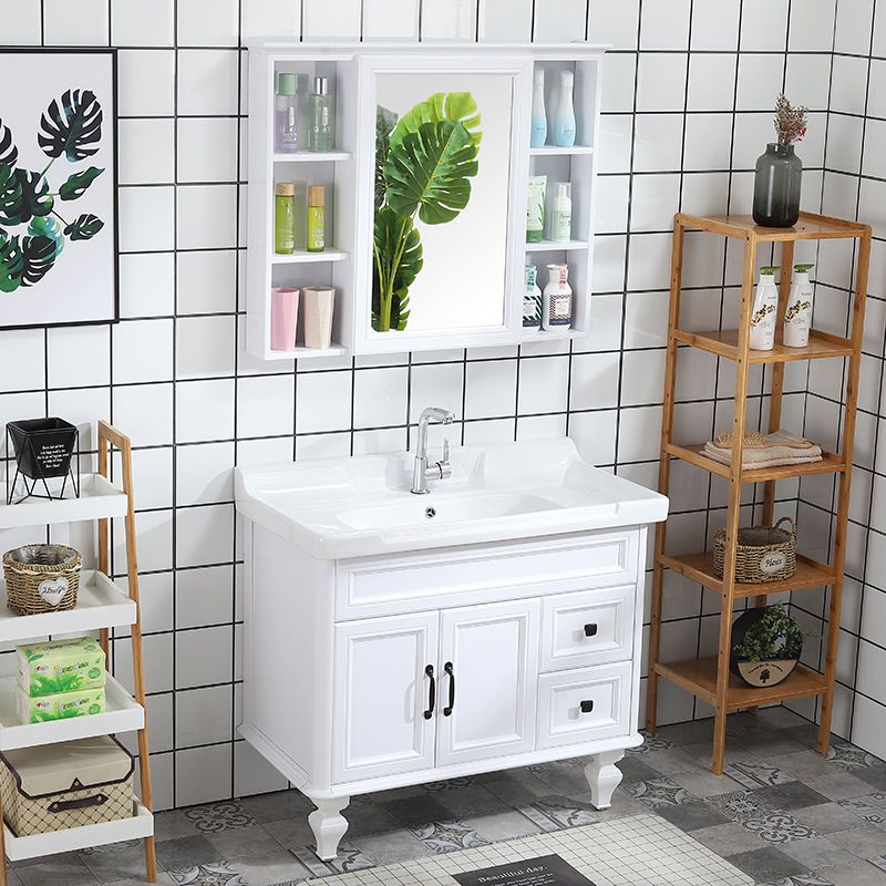 Traditional Bathroom Vanity Free-standing Standard Mirror Cabinet Wooden Vanity Cabinet