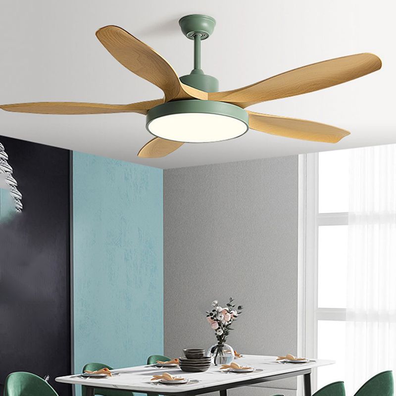 Simple Style LED Ceiling Fan 5-Blade Fan Lighting for Dining Room