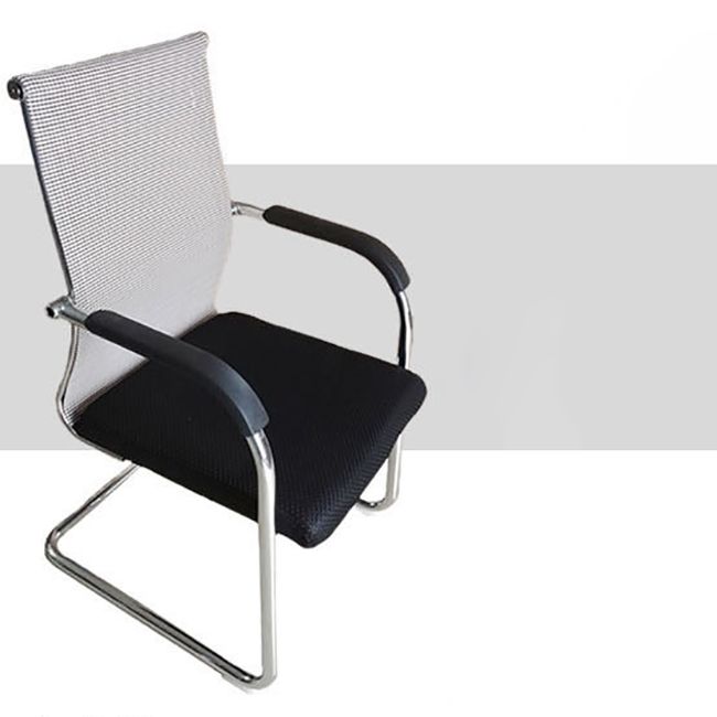 Modern Office Chair No Wheels Fixed Arms No Distressing Desk Chair