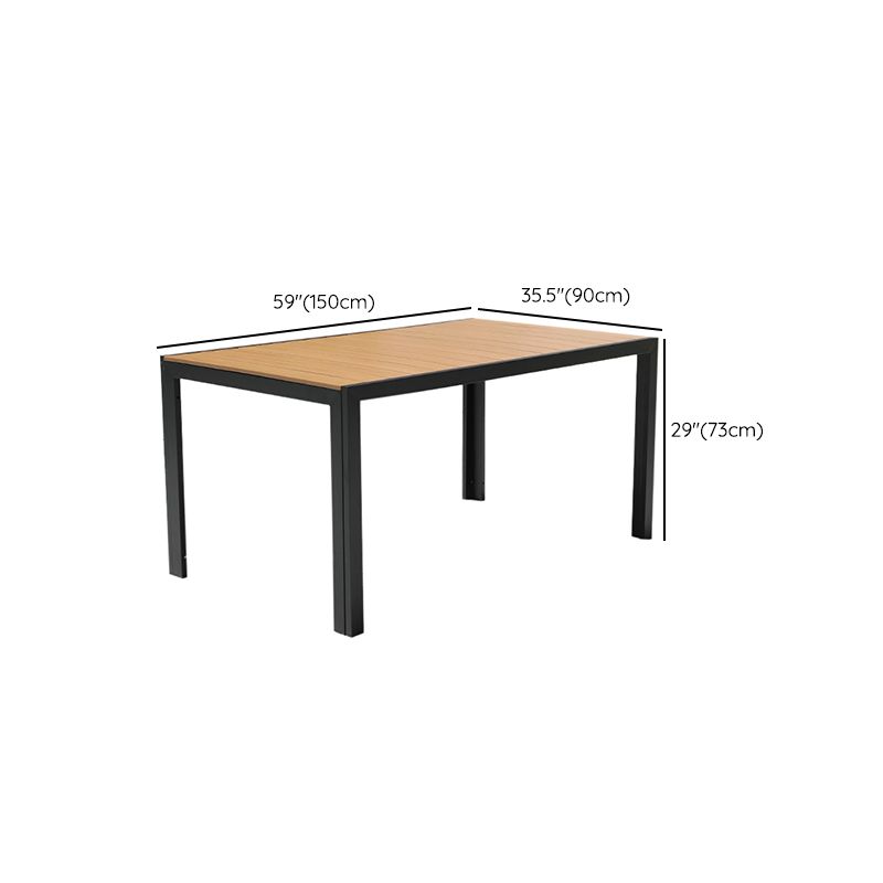 Contemporary Aluminum Frame Coffee Table Outdoor Dining Table