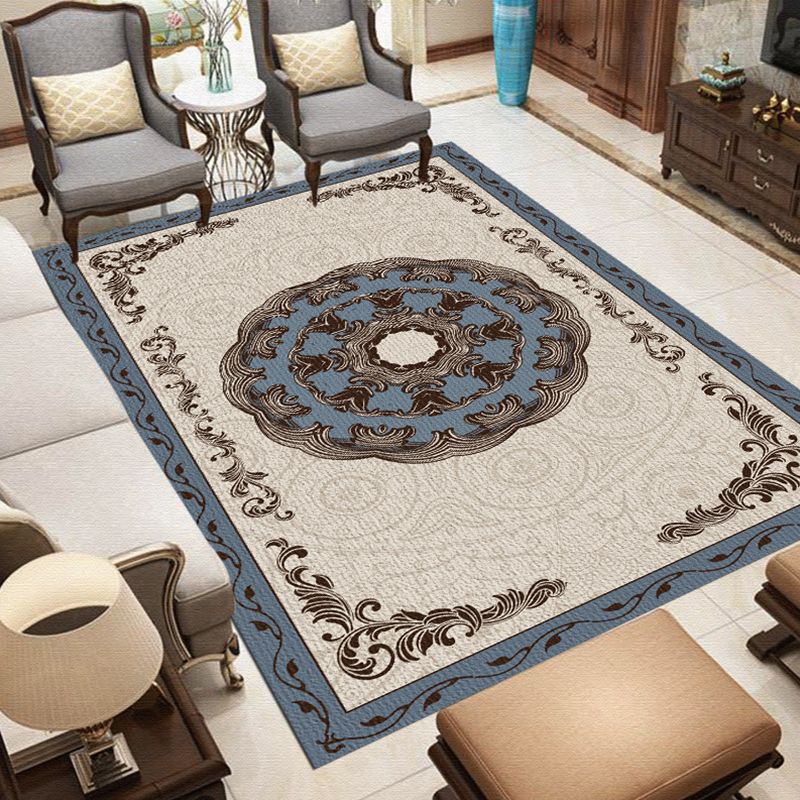 Multticolor Shabby Chic tapis polyster Polyster Floral Area Tapis Tapis sans glissement, tapis lavable pour salon