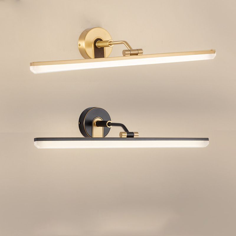 Acrylic LED Vanity Mirror Lights in Modern Simplicity Metal Linear Wall Lamp for Bathroom