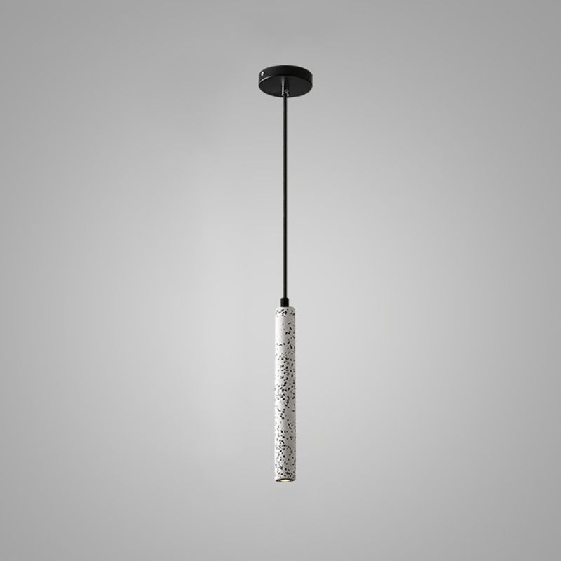 Cement Cylinder Suspension Light Modern Style 1 Light Hanging Light Fixtures