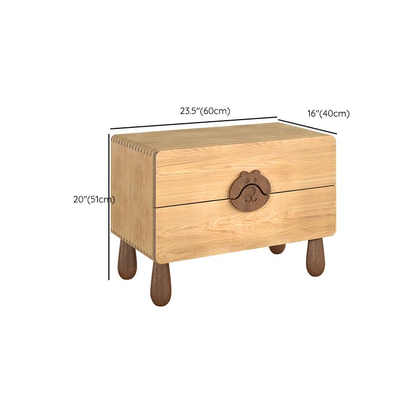 Animals Bedside Table for Nursery Solid Wood Bedside Table for Nursery