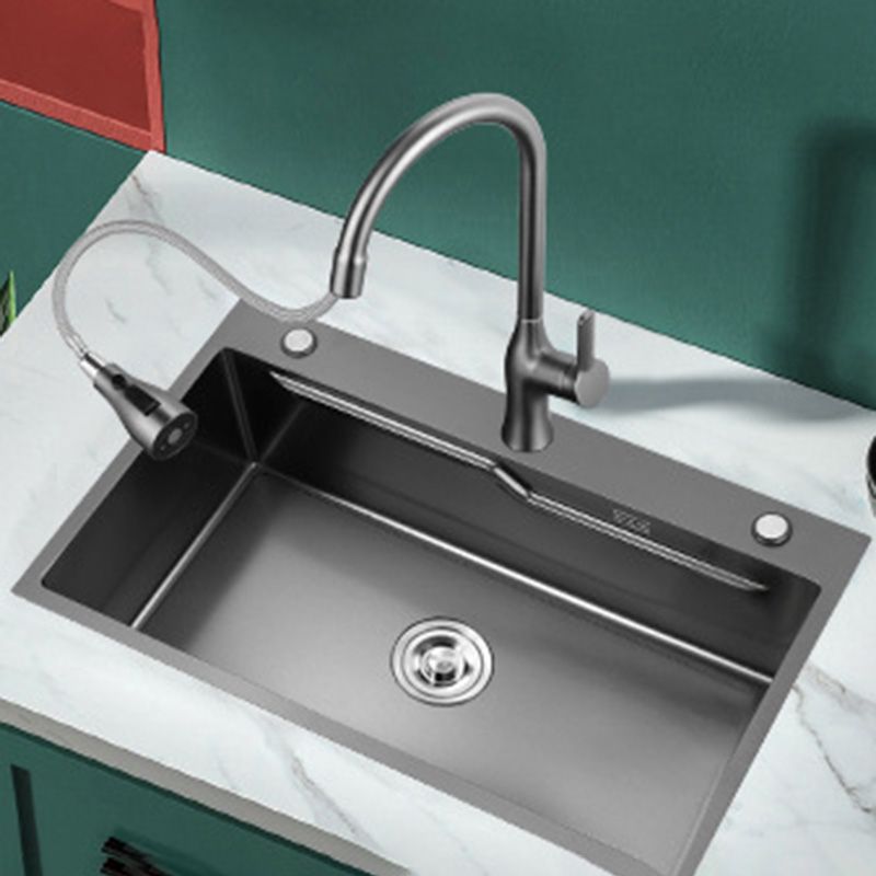 Contemporary Style Kitchen Sink Stainless Steel Kitchen Sink with 3 Holes