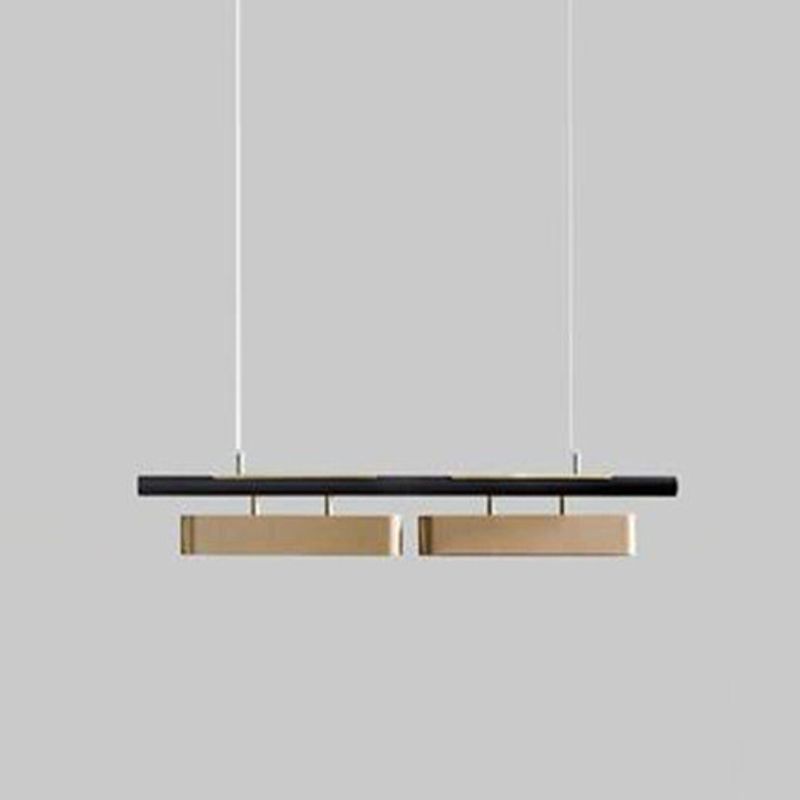 Contemporary Gold and Black Hanging Pendant Lights with Shade for Dining Room