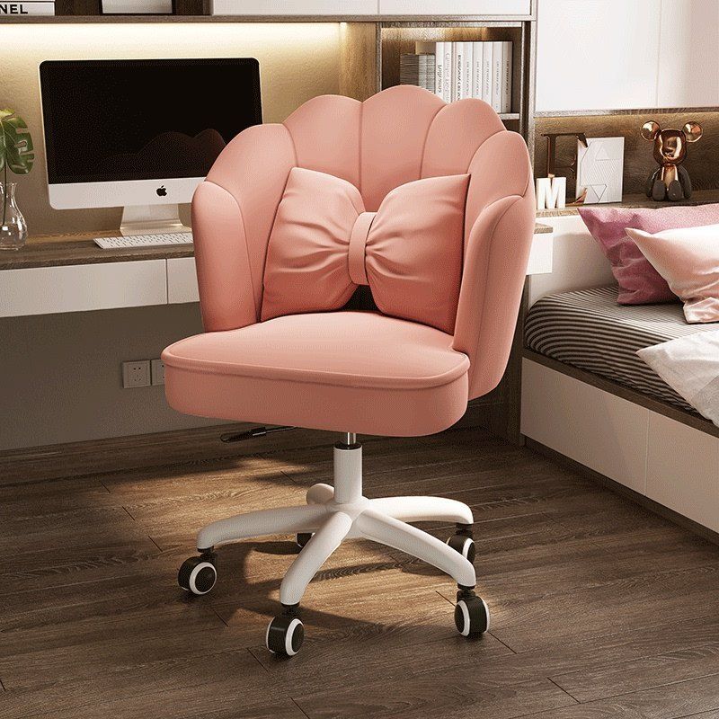 Modern Velvet Computer Desk Chair Armless Upholstered Office Chair