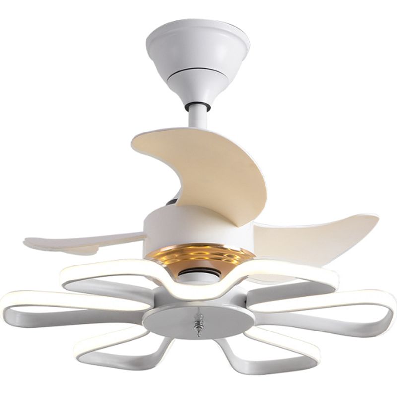 Metal Geometric Shape Ceiling Fan Modern Style 1 Light Ceiling Fans Fixtures