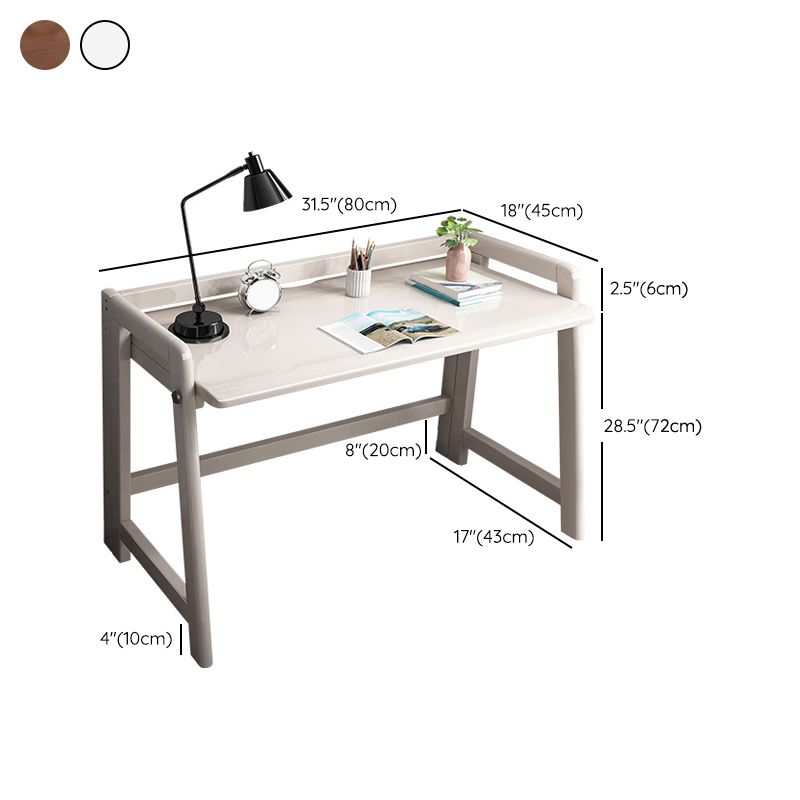 30.42-inch H Modern Office Desk Solid Wood Folding Writing Desk