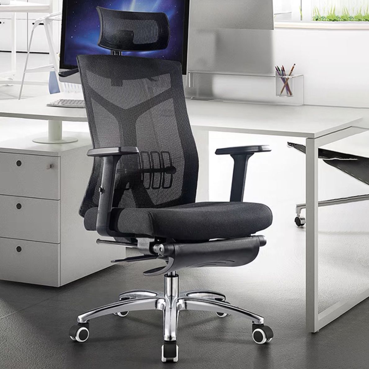 High Back Executive Office Chair Modern Swivel Chair with Wheels