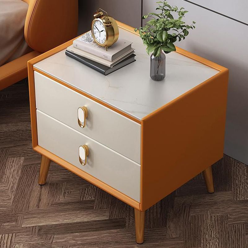 Contemporary Bed Nightstand Stone Bedside Cabinet for Bedroom