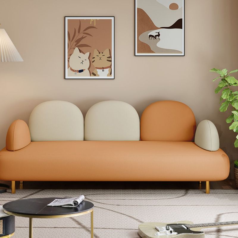 Makaroon moderner Einbau -Arm -Sofa 3 -Sitzer gebogenes Sofa für Wohnzimmer