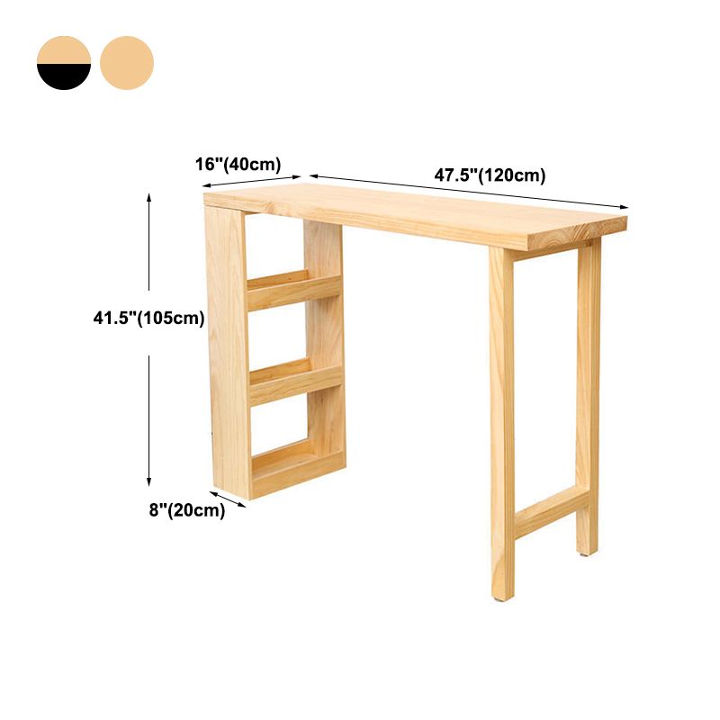 Rectangle Wood Top Counter Table 42-inch Height Modern Bar Table