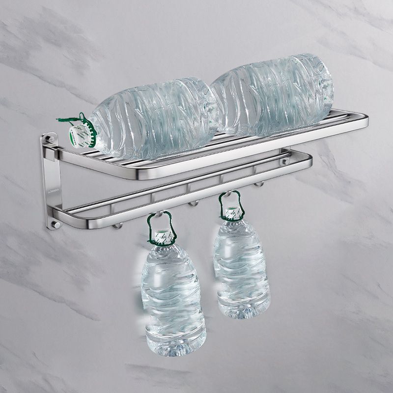 Contemporary Bathroom Accessory Set in Aluminum with Towel Bar/Bath Shelf