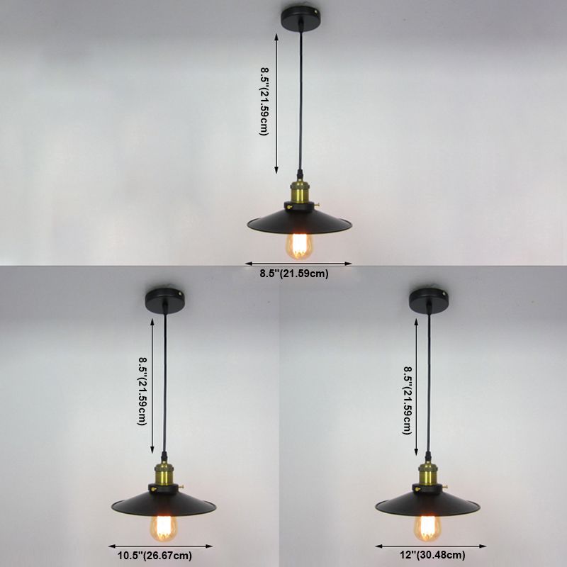 1 Light Cone Ceiling Pendant Creative Industrial Style Metal Pendant for Restaurant