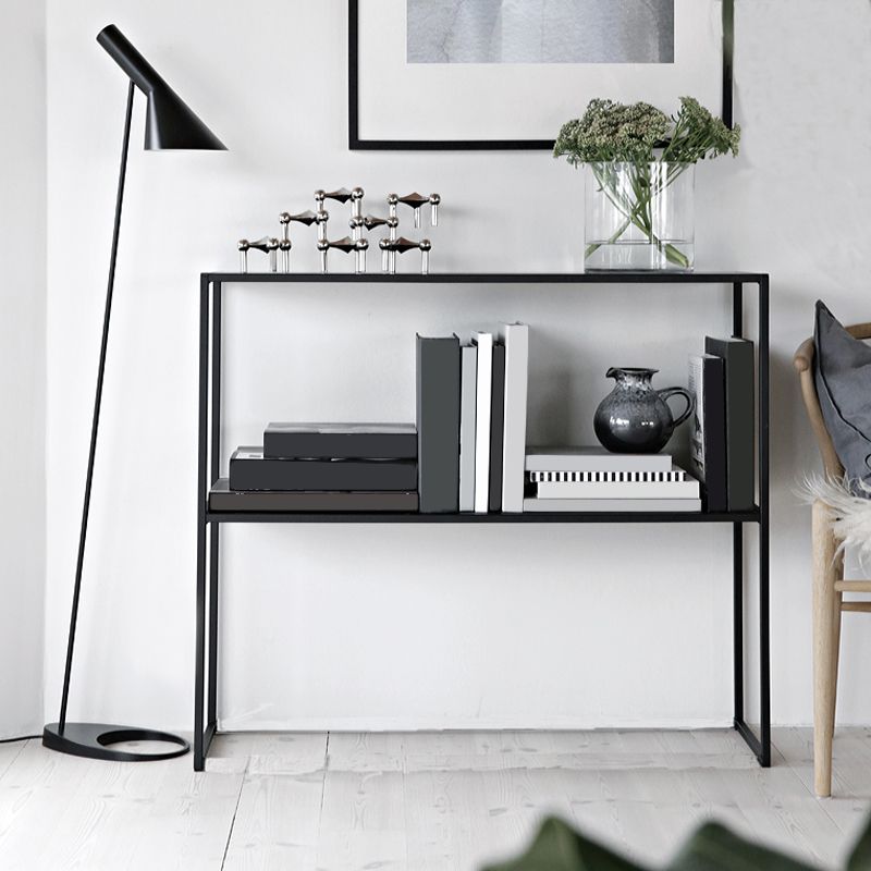 Modern 1-shelf Console Table Sled Iron Rectangle Storage Console Sofa Table